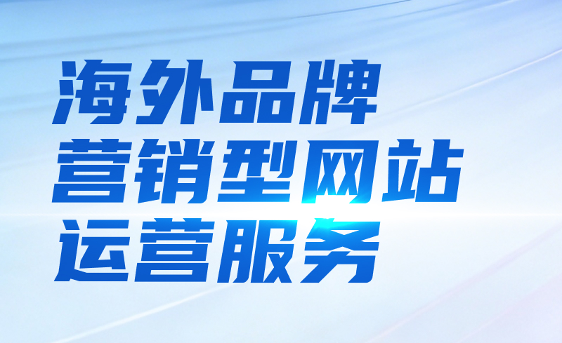海外品牌营销型网站运营服务