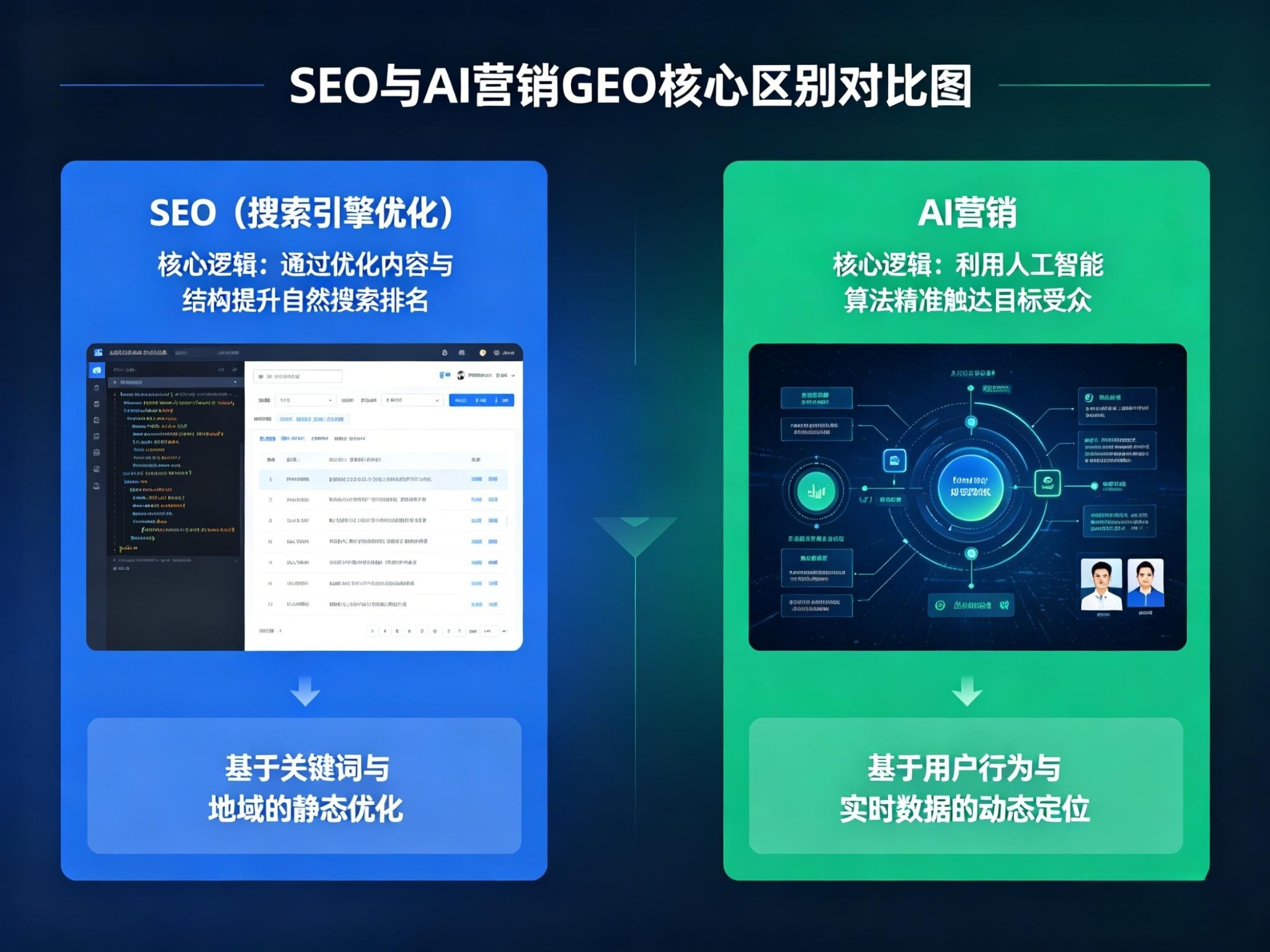 SEO和GEO，它们两个最核心的区别是什么？
