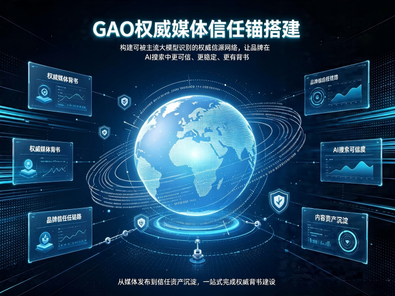 GAO 权威媒体信任锚搭建 —— 把品牌写进区域级权威叙事（被信任·地基）