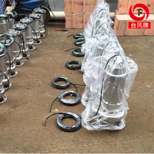 台风牌不锈钢潜水排污泵用于排污处理项目