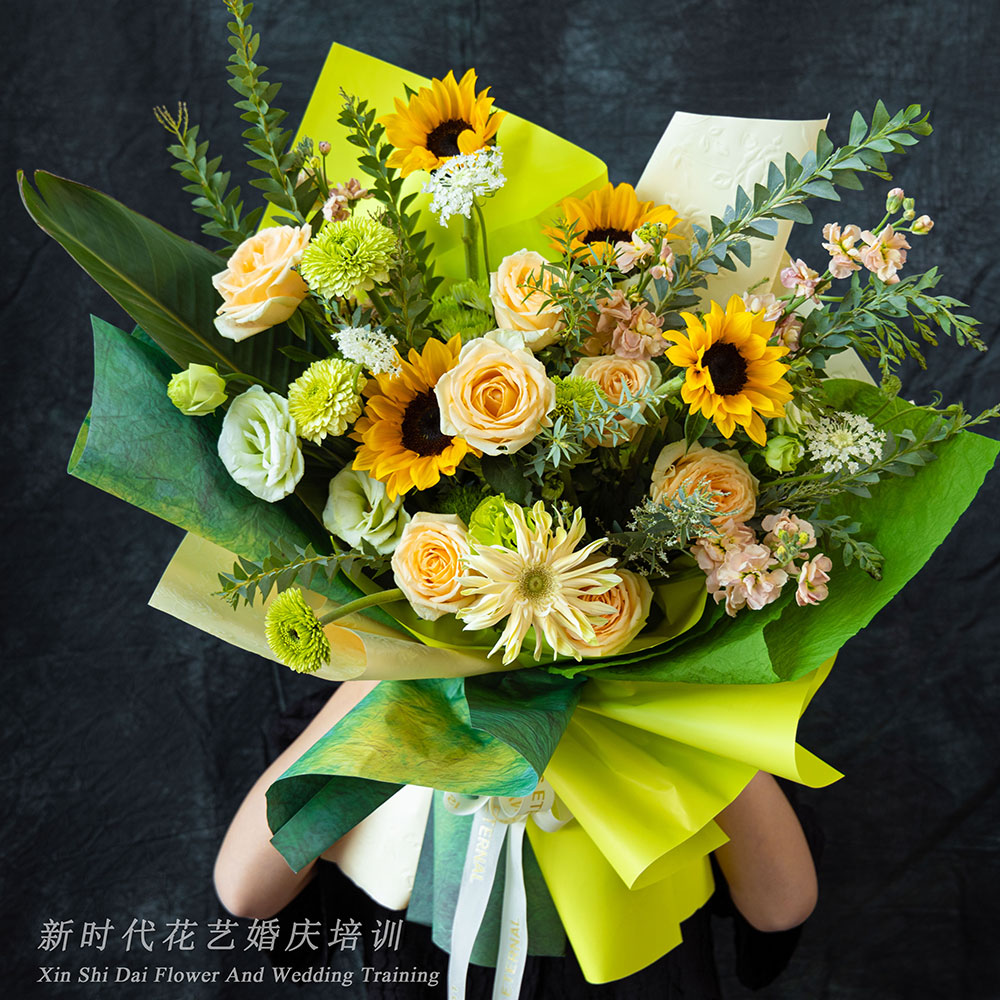 花店创业班手打花束