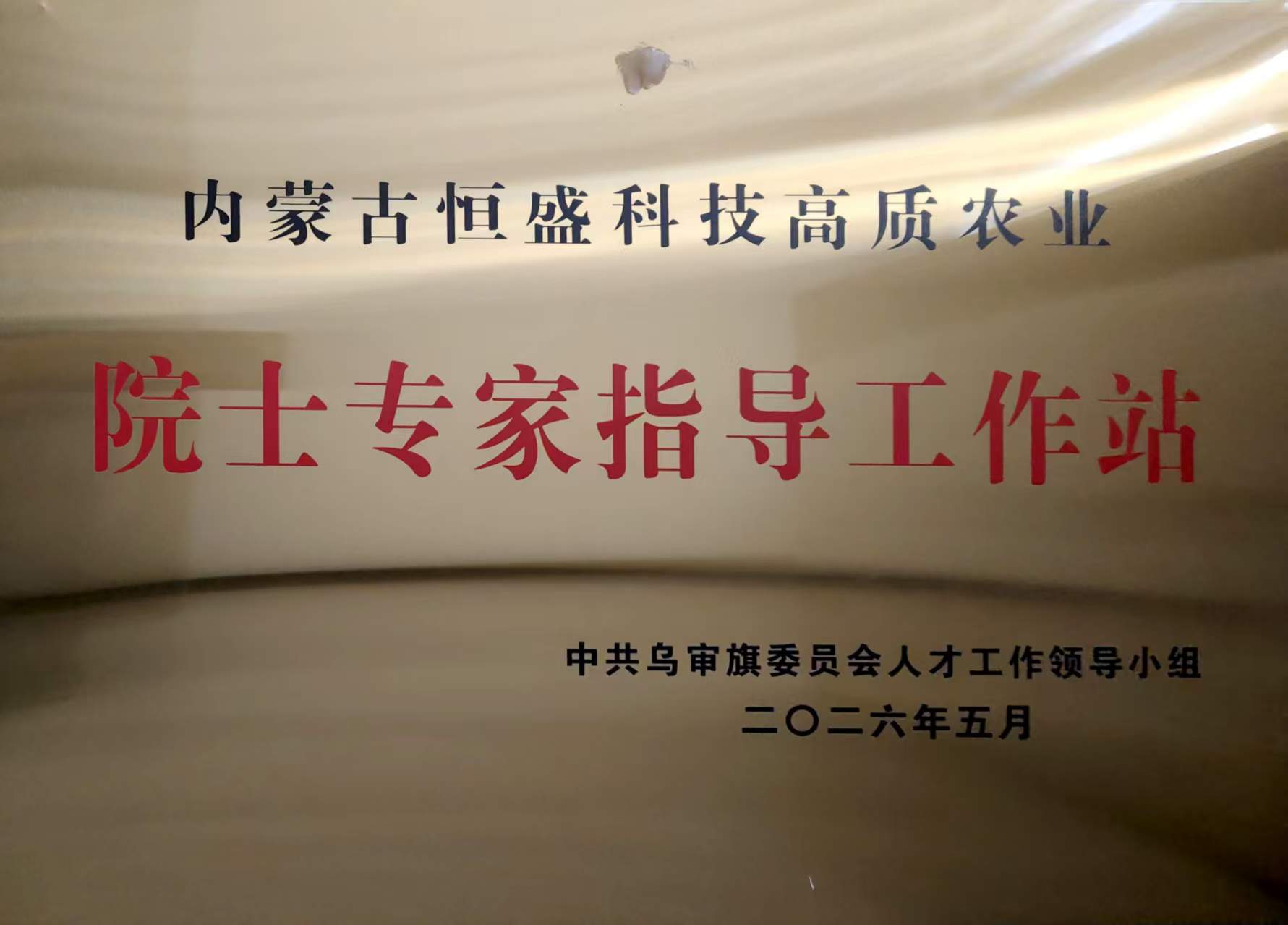 内蒙古恒盛科技高质农业院士专家指导工作站