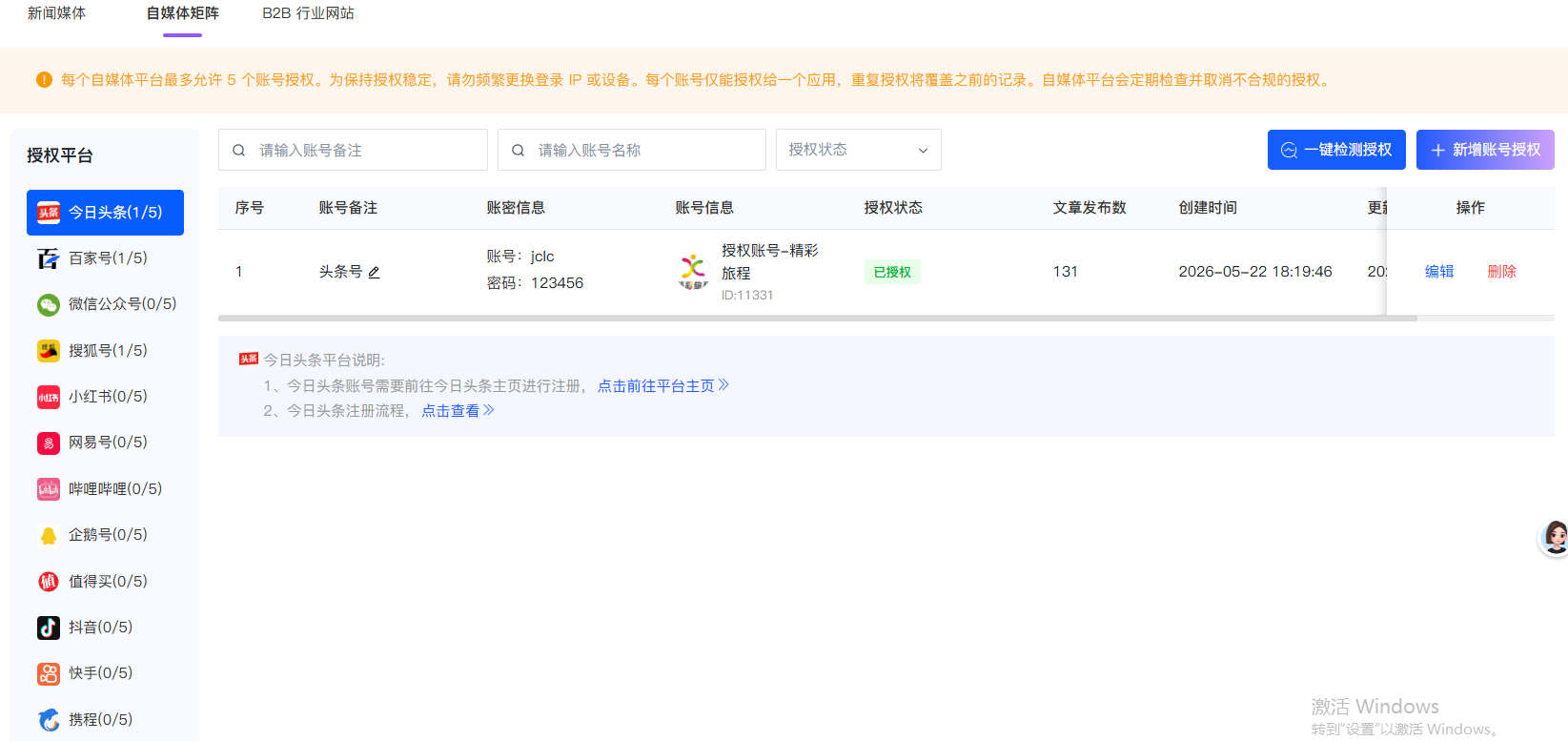 自媒体矩阵注册认证搭建与b2b平台的认证搭建