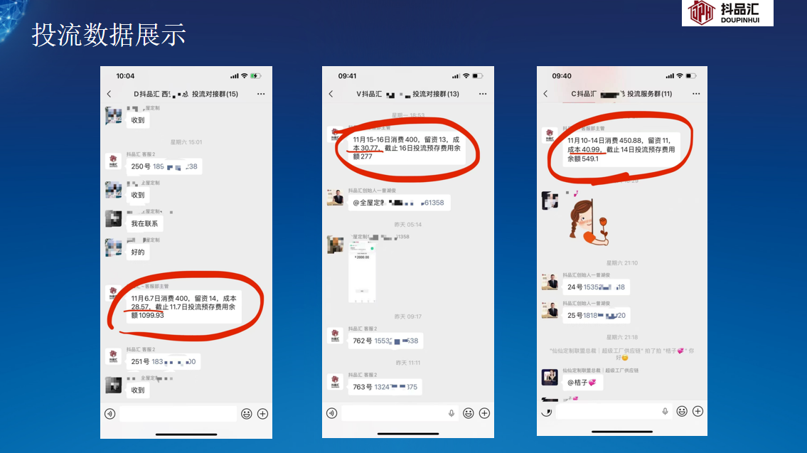 投流数据展示
