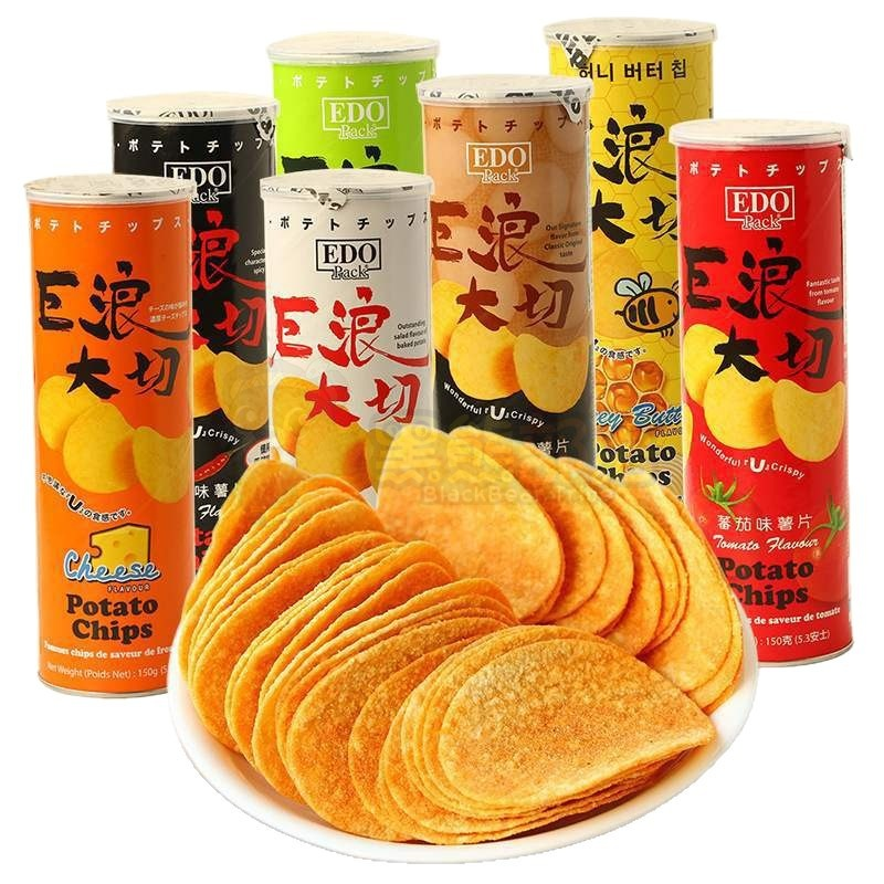 马来西亚进口EDO pack巨浪大切薯片150g