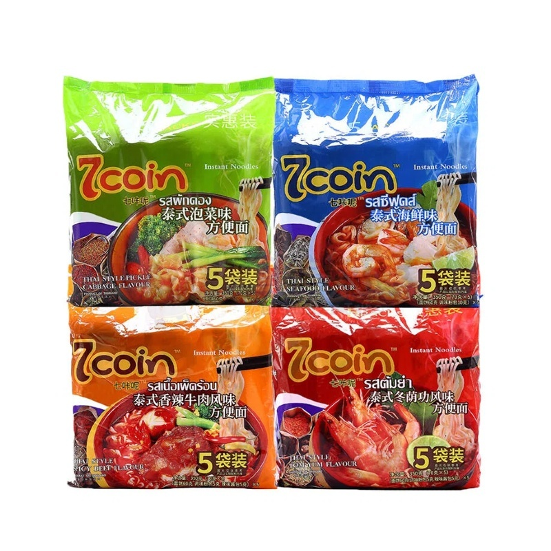泰国进口7coin七咔呢泰国方便面350g