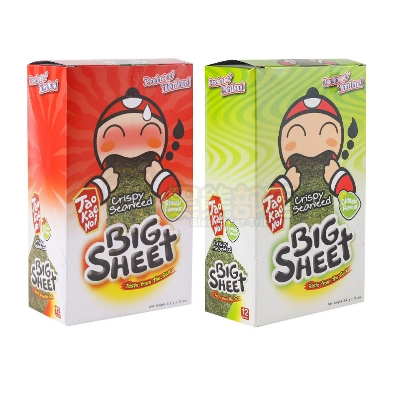 泰国进口TaokaeNoi老板仔香脆大片紫菜38.4g