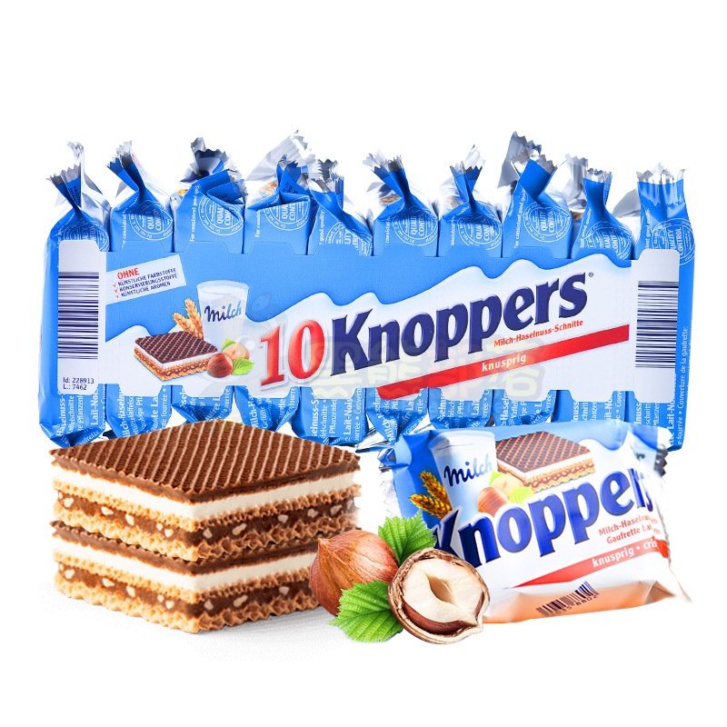 德国进口Knoppers牛奶威化饼干250g
