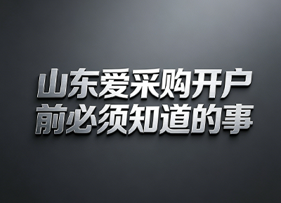 山东爱采购开户前必须知道的事