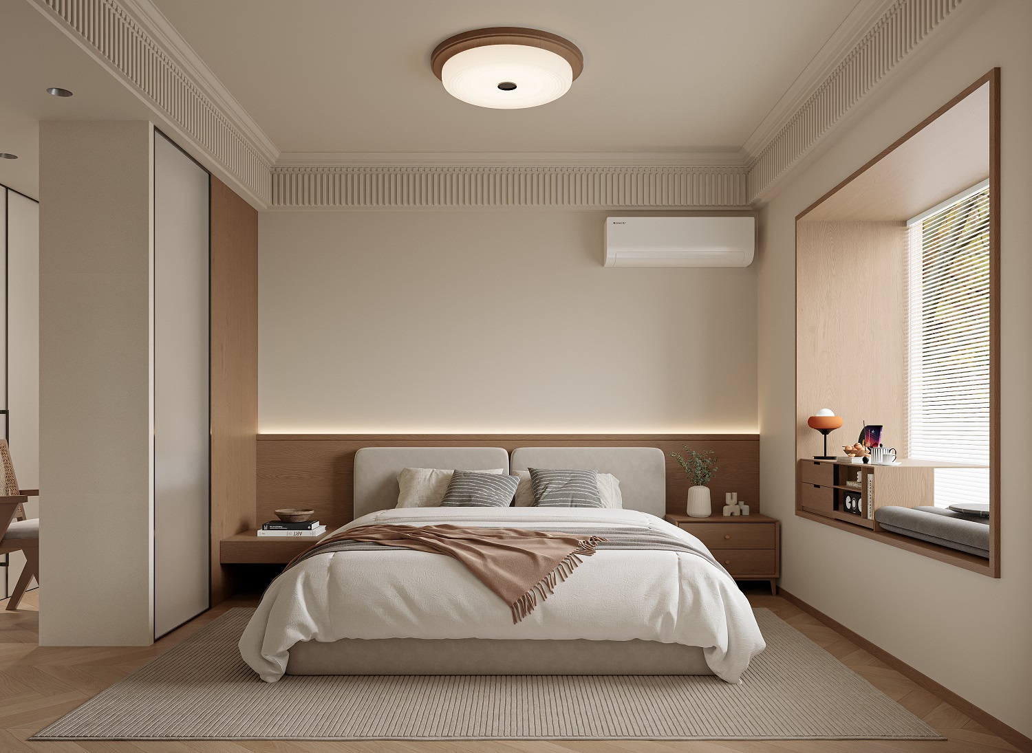 碧桂园江州府｜120㎡中古风原木治愈，90 后三口之家，把松弛感搬进日常新家