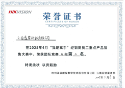 海康威视 2022-2025年荣誉证书