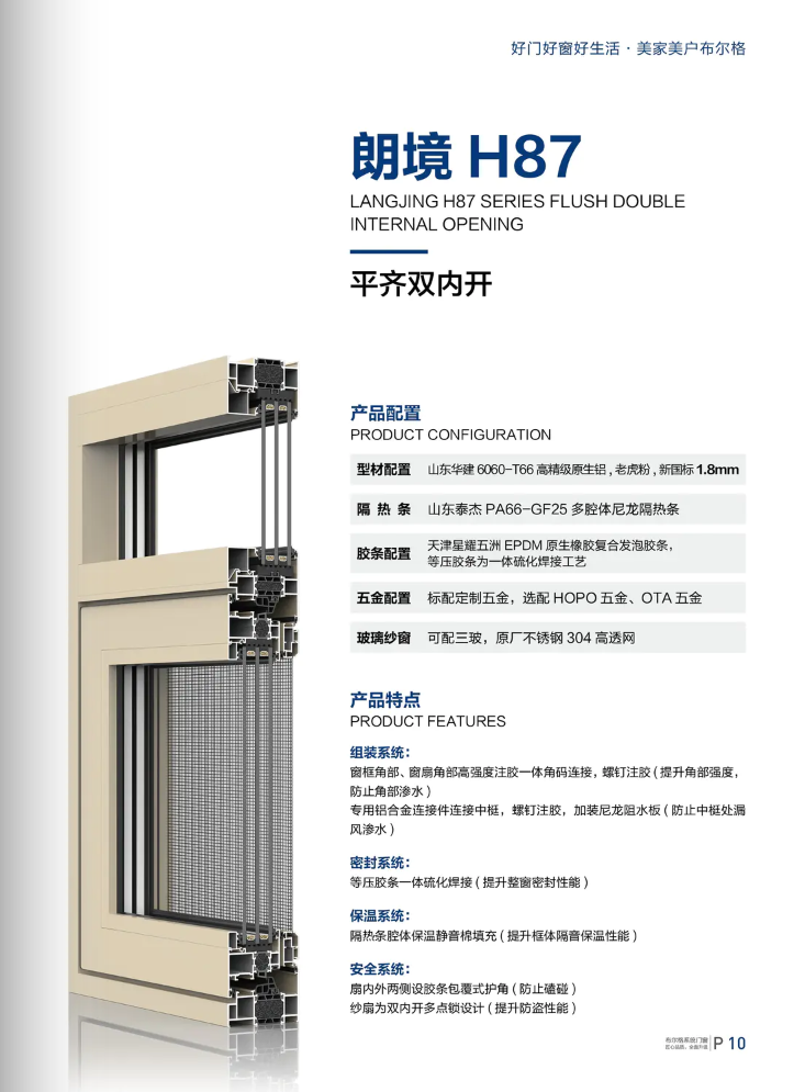 朗境H87系列平齐双内开