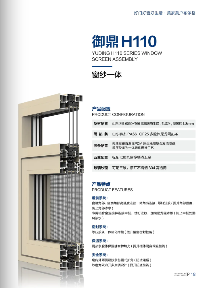 御鼎H110系列窗纱一体