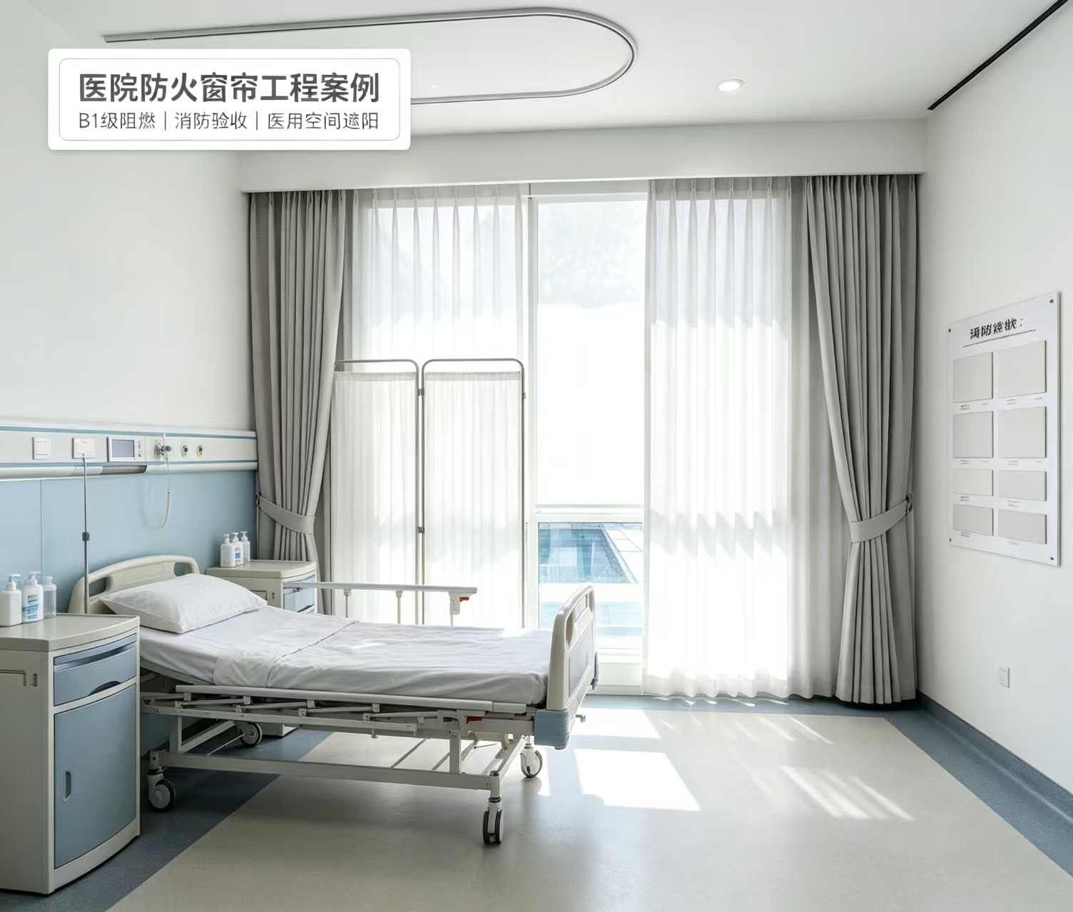 医院防火布艺窗帘工程案例