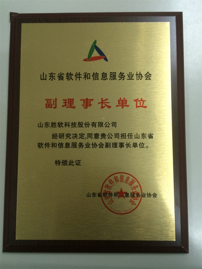 山东省软件和服务业协会副理事长单位