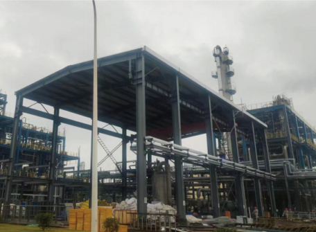 化工厂防火涂料工程施工案例