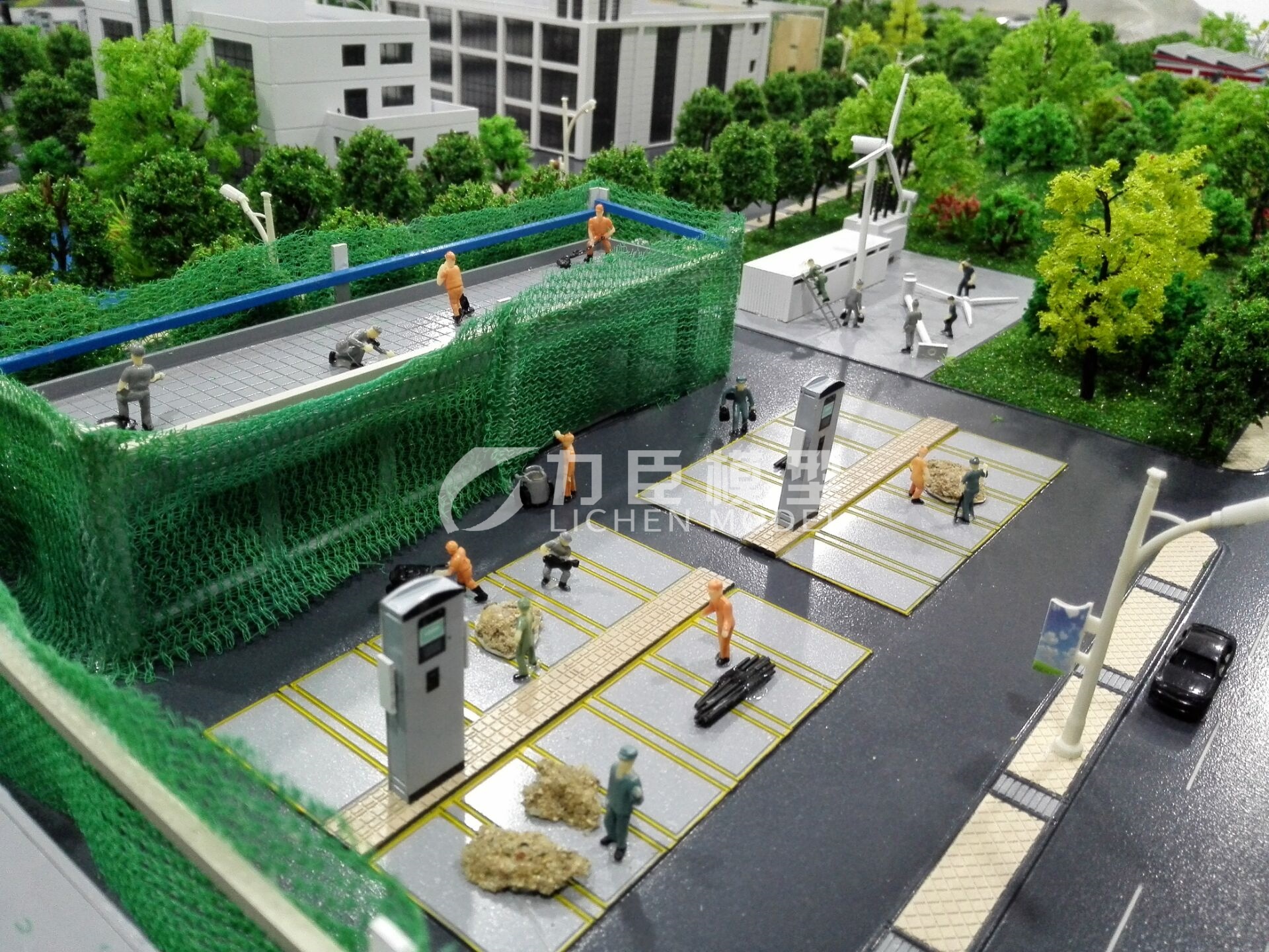 充电桩施工模型