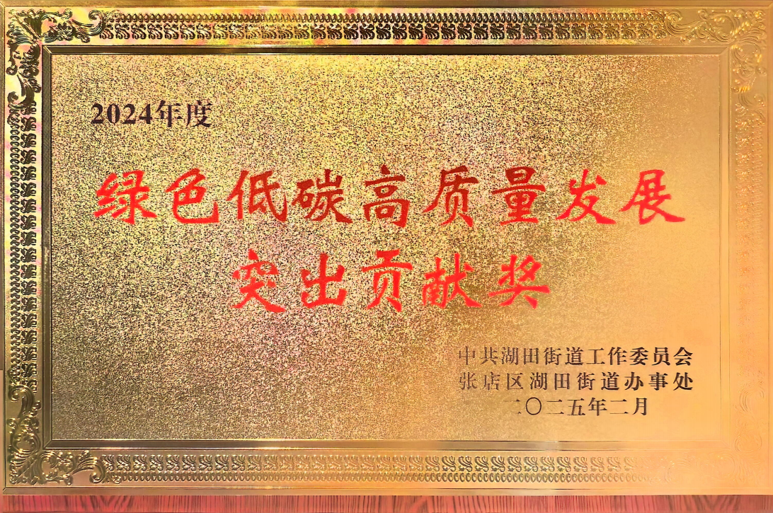 绿色低碳高质量发展突出贡献奖