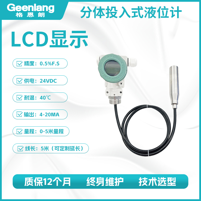 分体式投入液位计