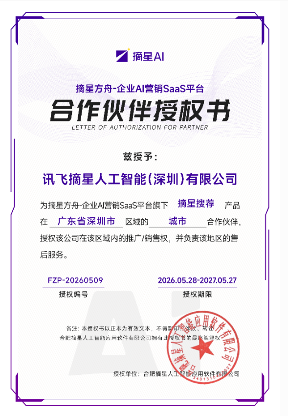 合作伙伴授权书
