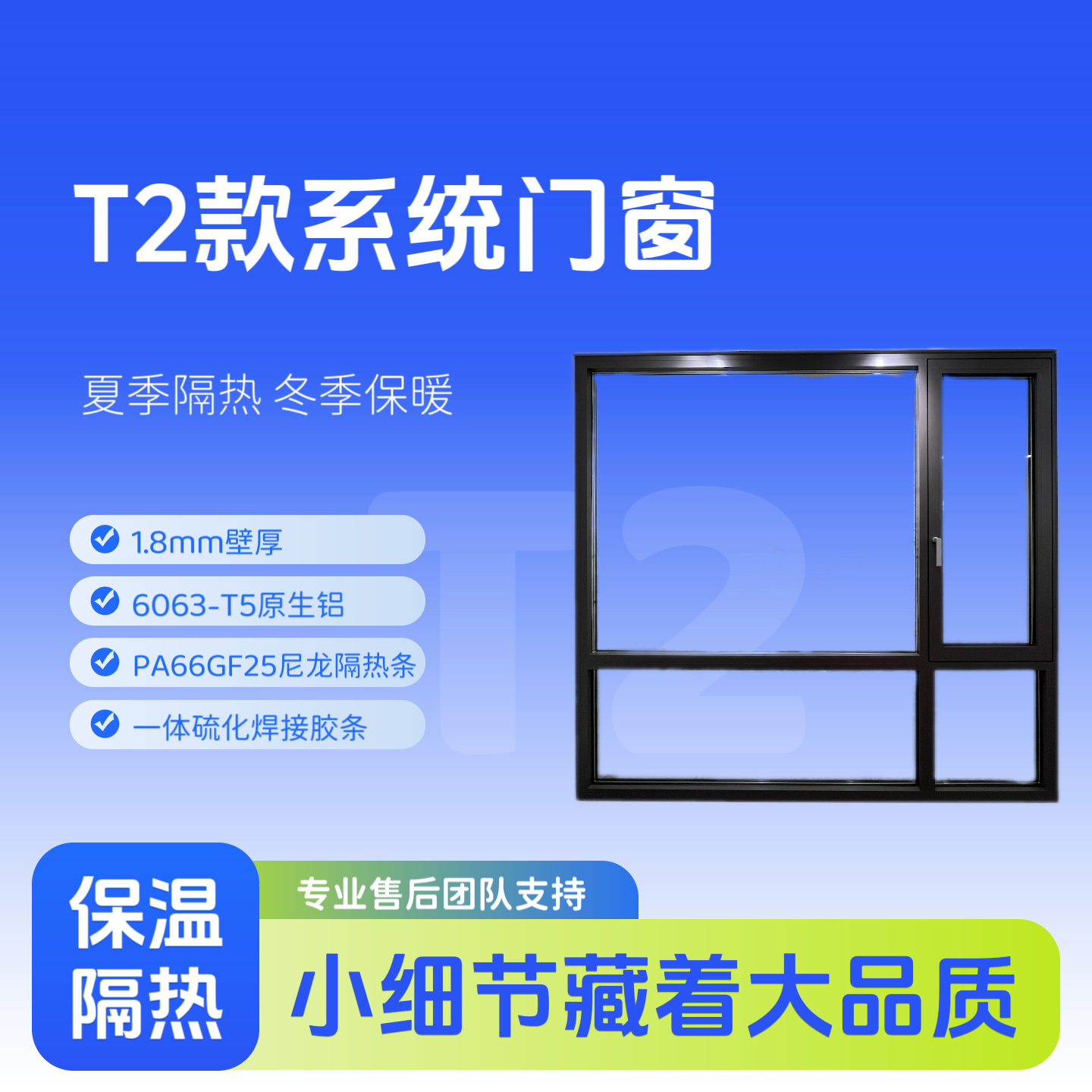 技术迭代｜墨蓝卡 T2 高性能系统窗正式上市，隔音隔热性能全面升级