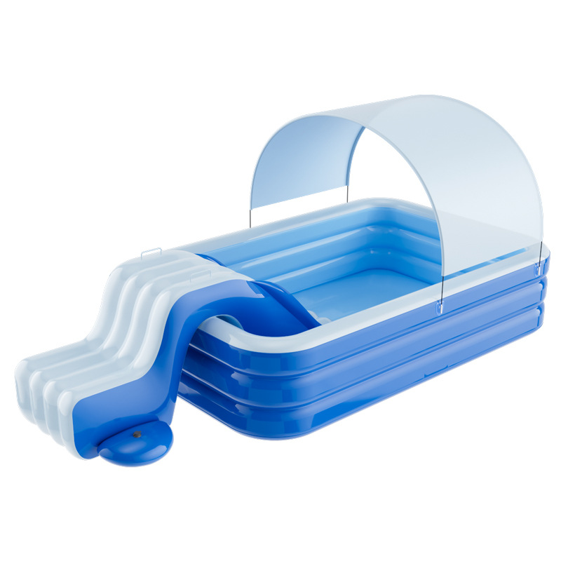 遮阳棚蓝白三环平底水池