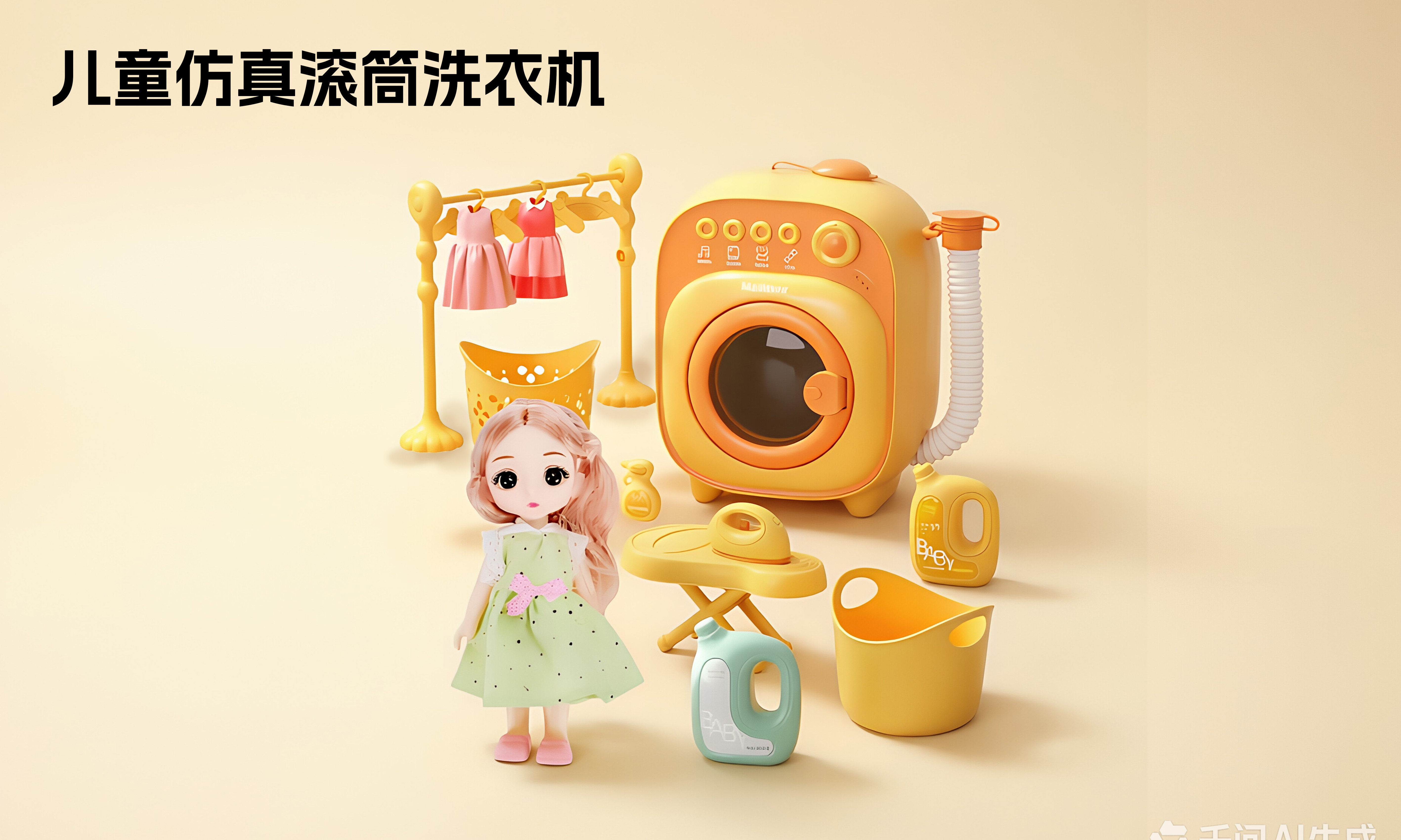  儿童仿真滚筒洗衣机