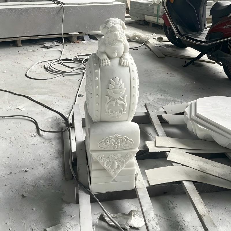 简约瑞兽石雕抱鼓石