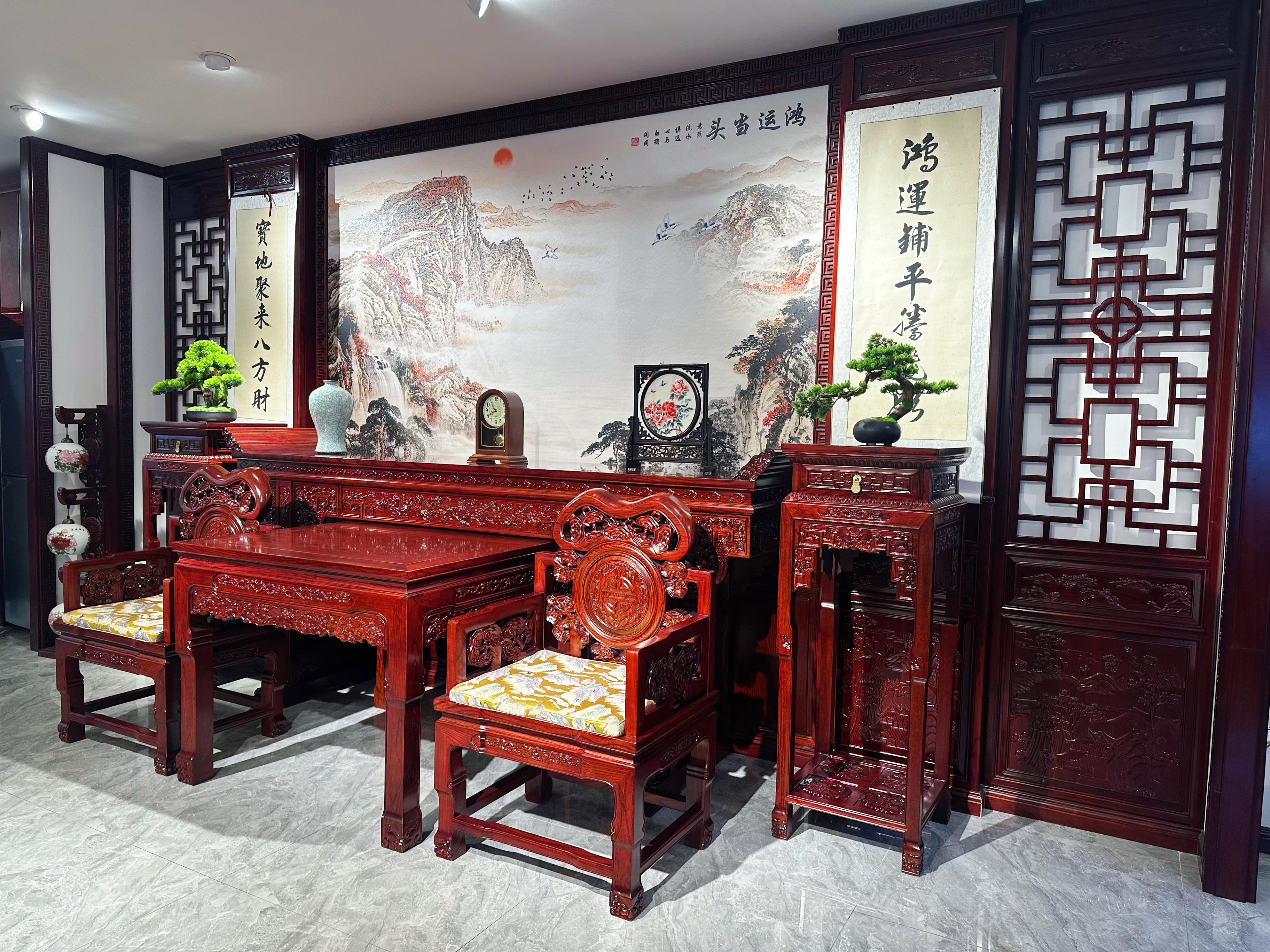 中式实木中堂六件套