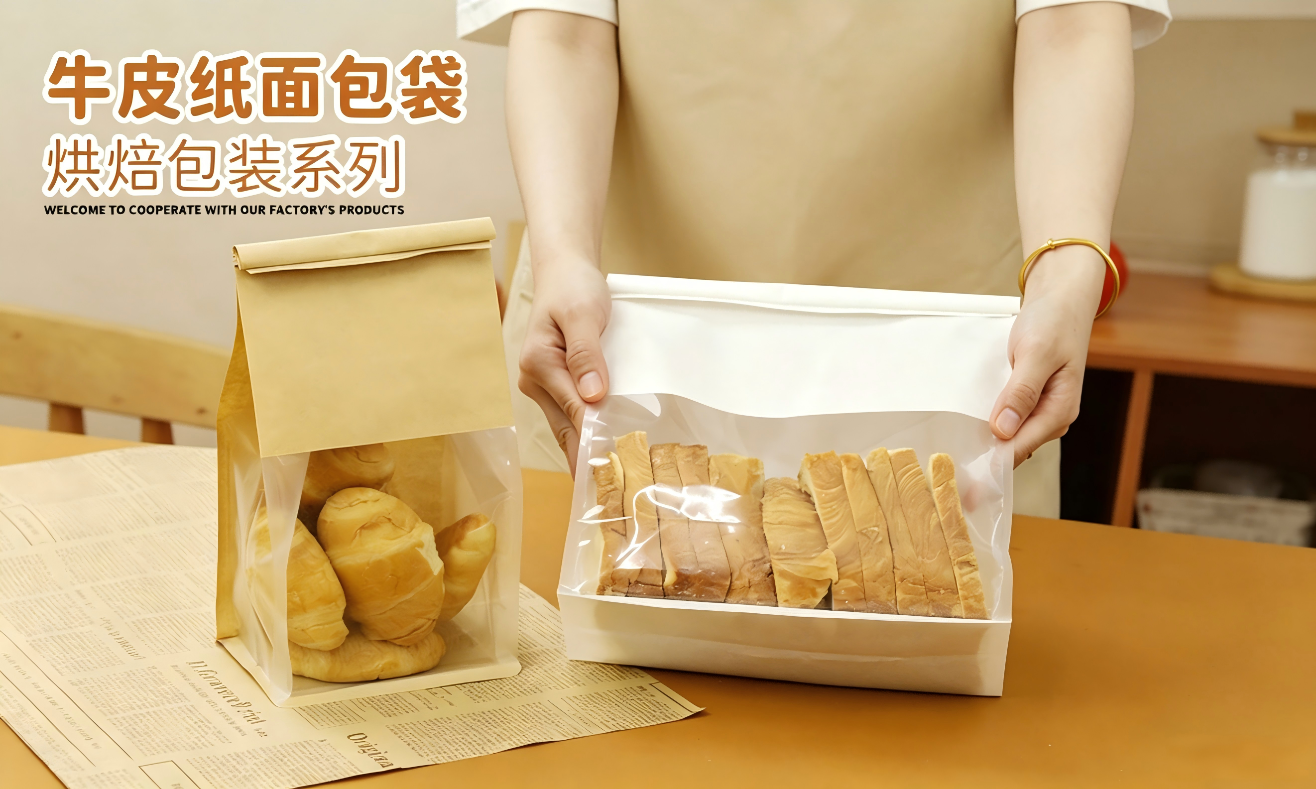 牛皮纸面包袋