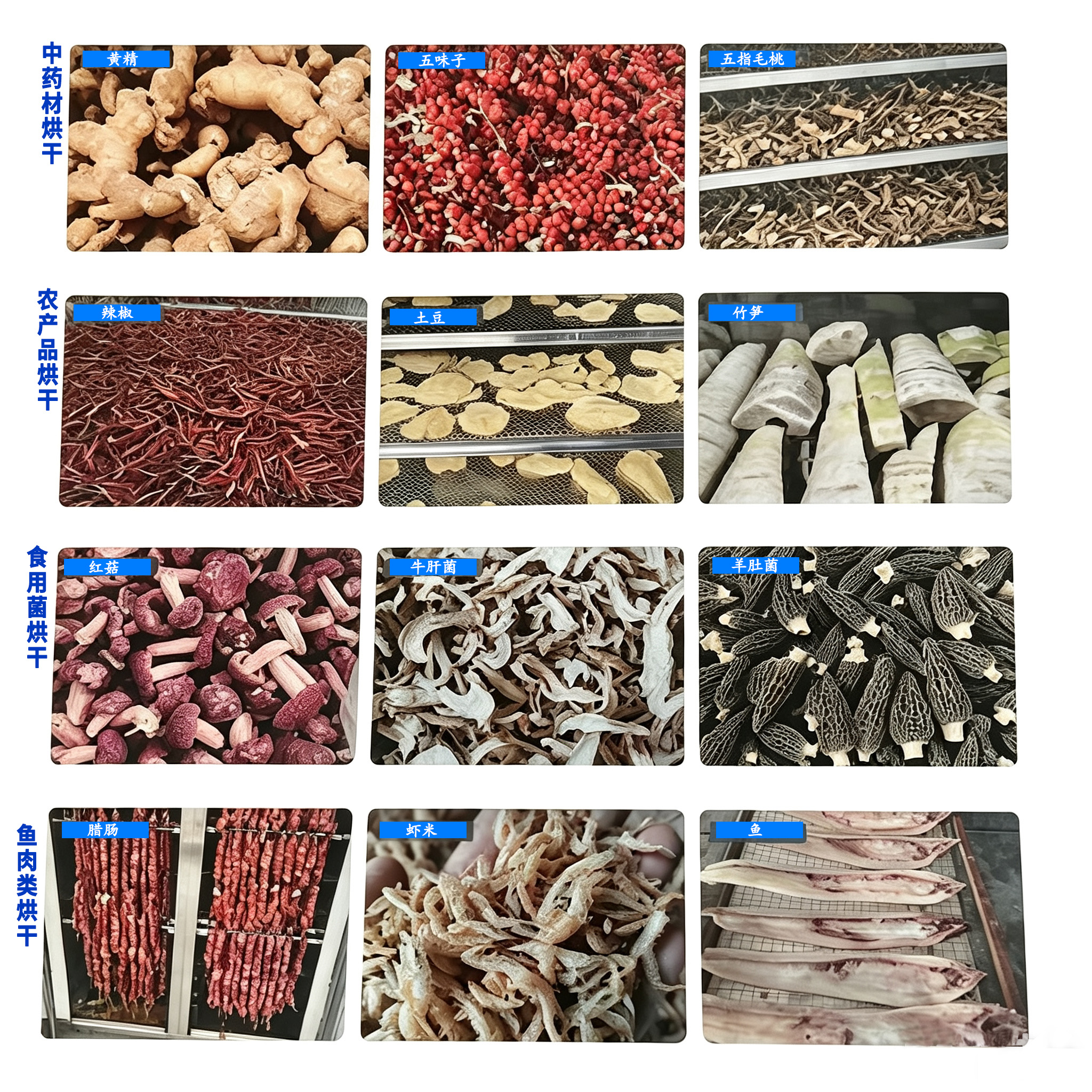 烘干物料展示