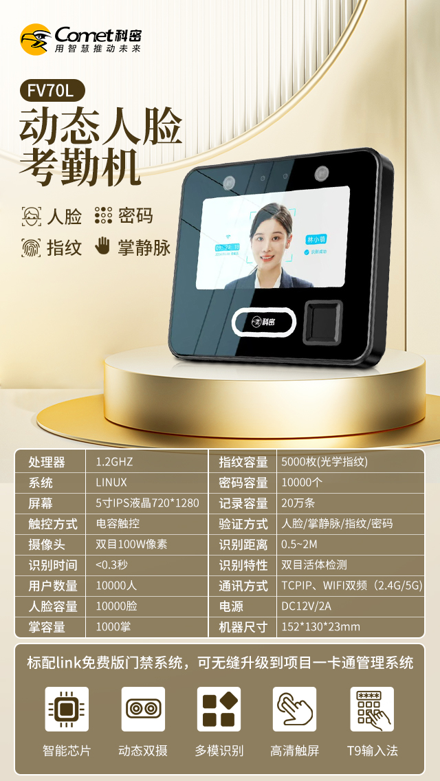 动态人脸考勤机