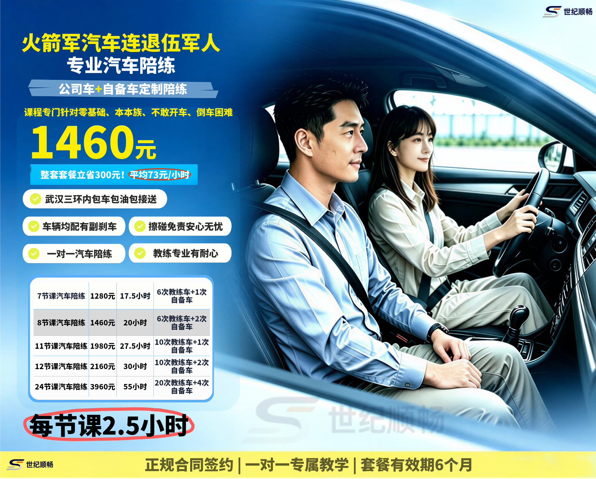 通勤熟练进阶课驾驶课8次课程(公司车+自备车）