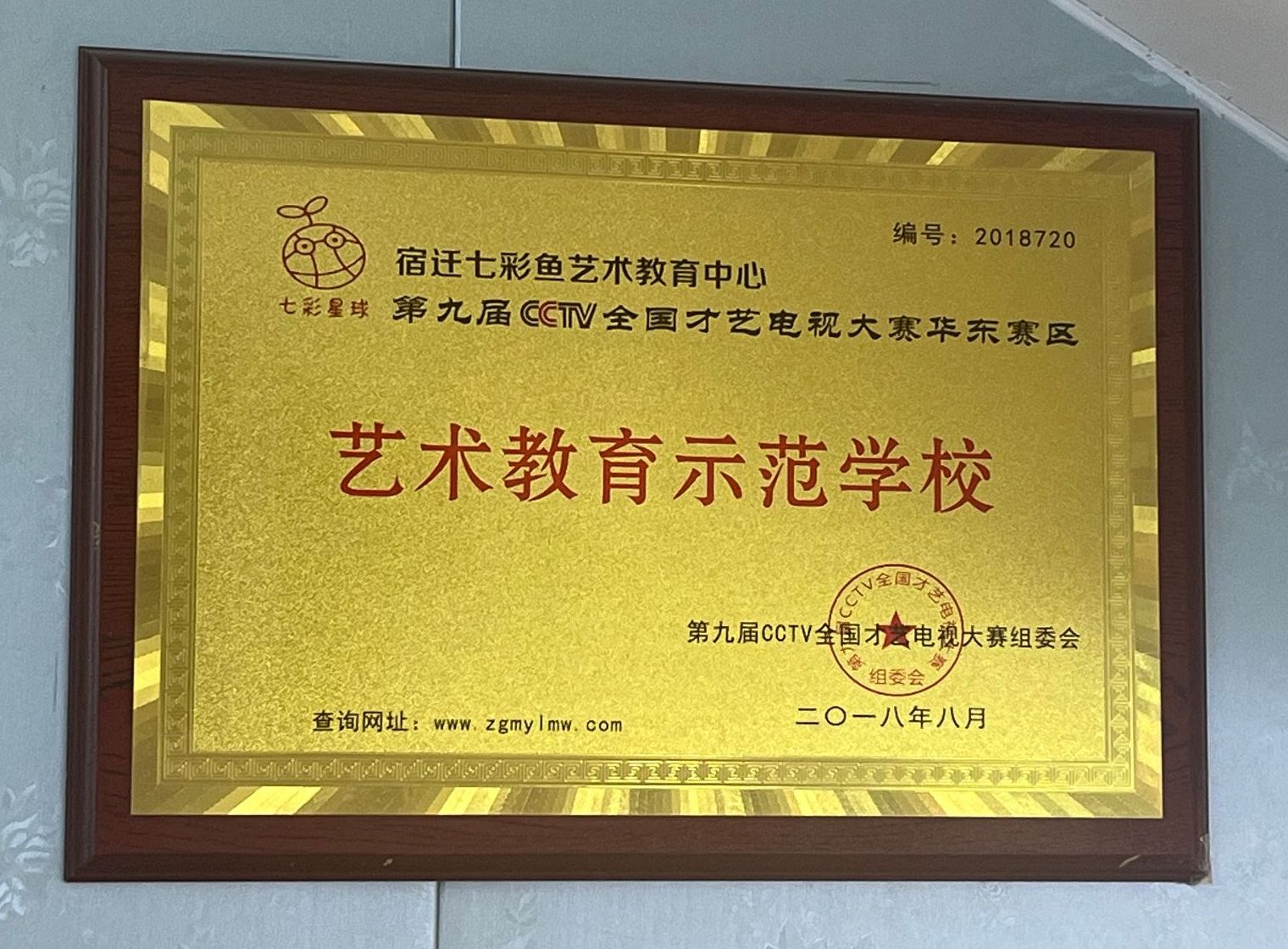 第九届CCTV全国才艺电视大赛华东赛区“艺术教育示范学校”