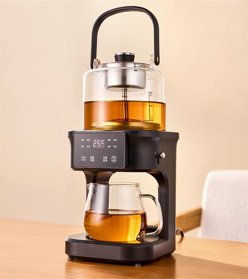 金镶玉纯钛懒人功夫茶具套装全自动上水蒸汽喷淋煮茶炉泡茶机乔迁礼物 纯钛全自动蒸汽喷淋萃茶机