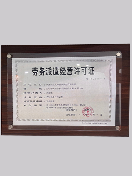 劳务派遣经营许可证