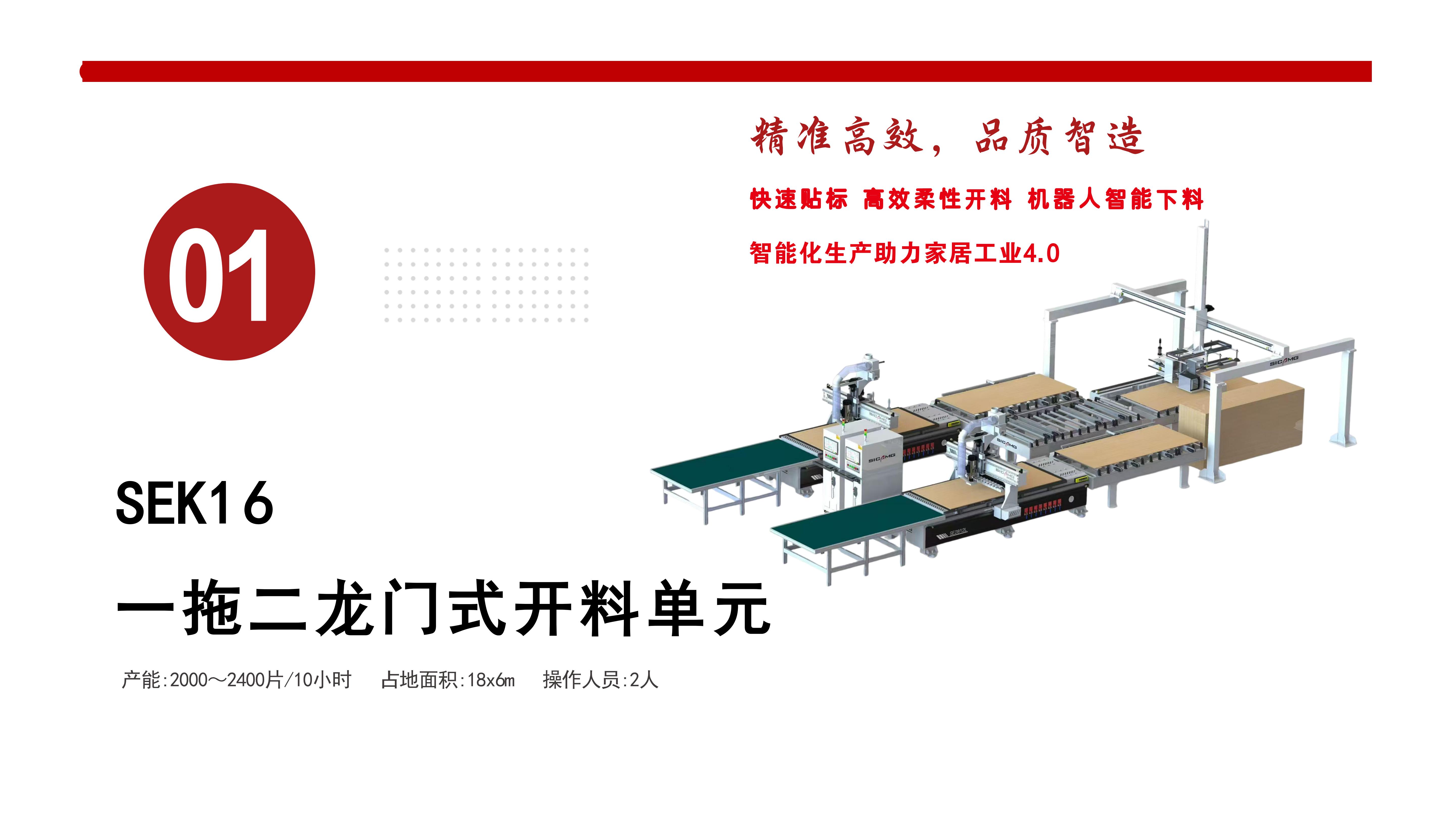 SEK16龙门式一拖二开料单元