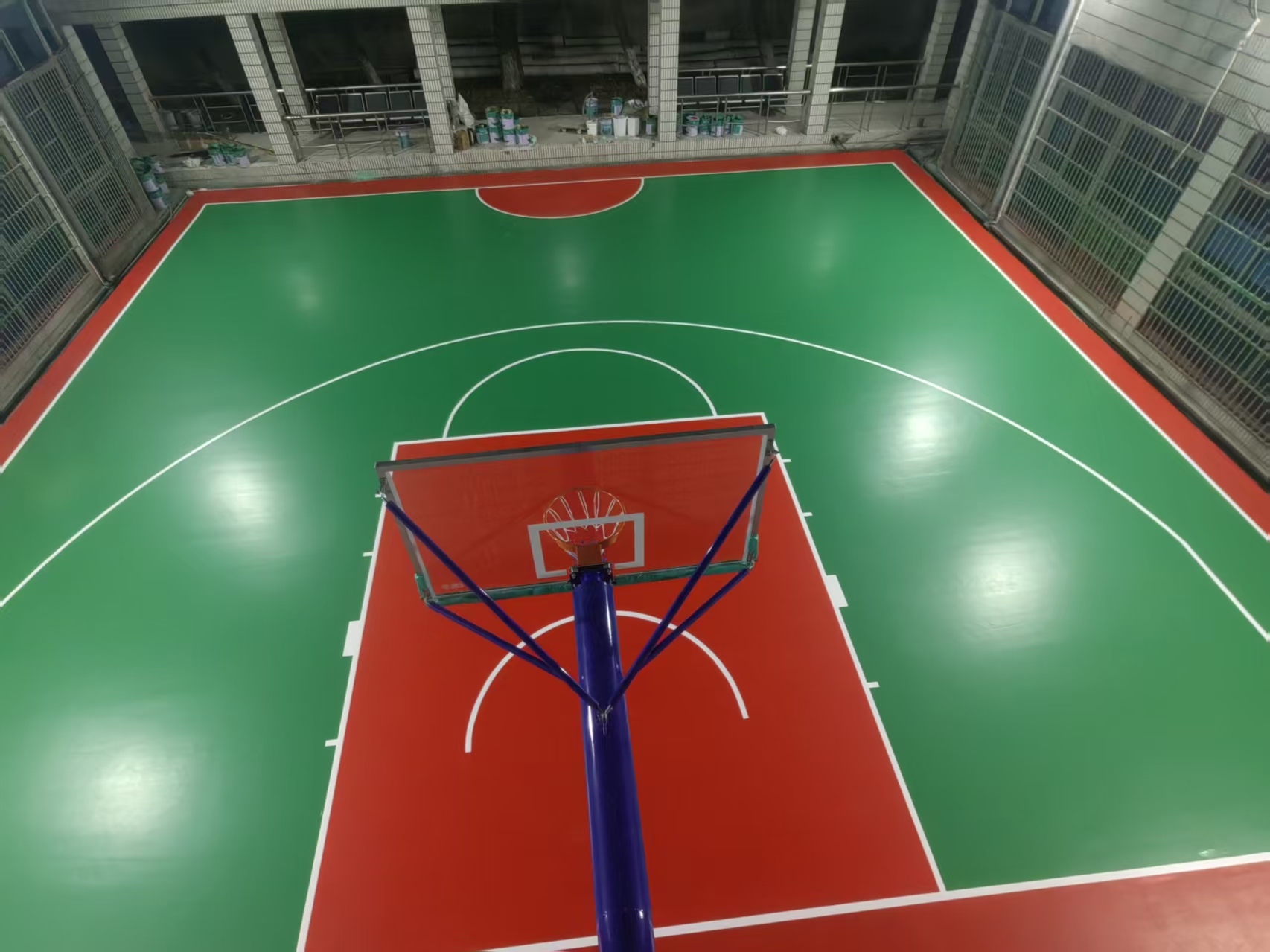 室内篮球场施工案例