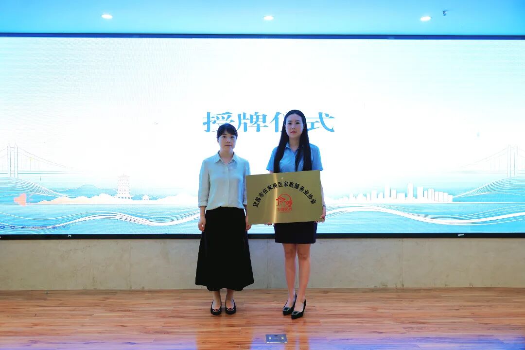 宜昌市伍家岗区家庭服务业协会正式成立--木子李家政有限公司总经理吴清梅同志当选为协会会长