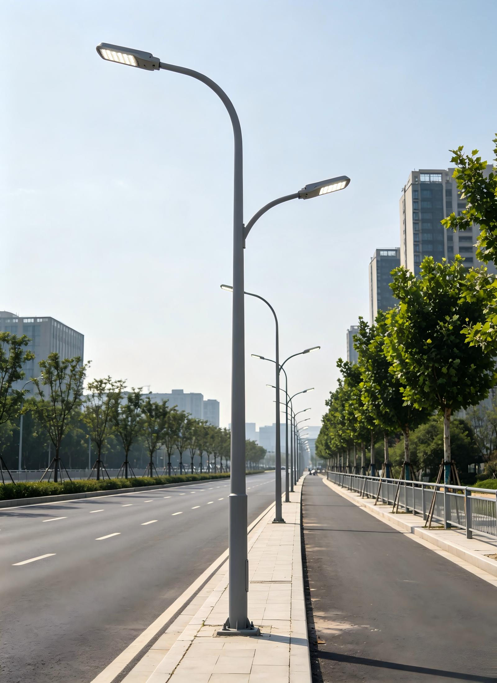 长臂悬挑市政路灯