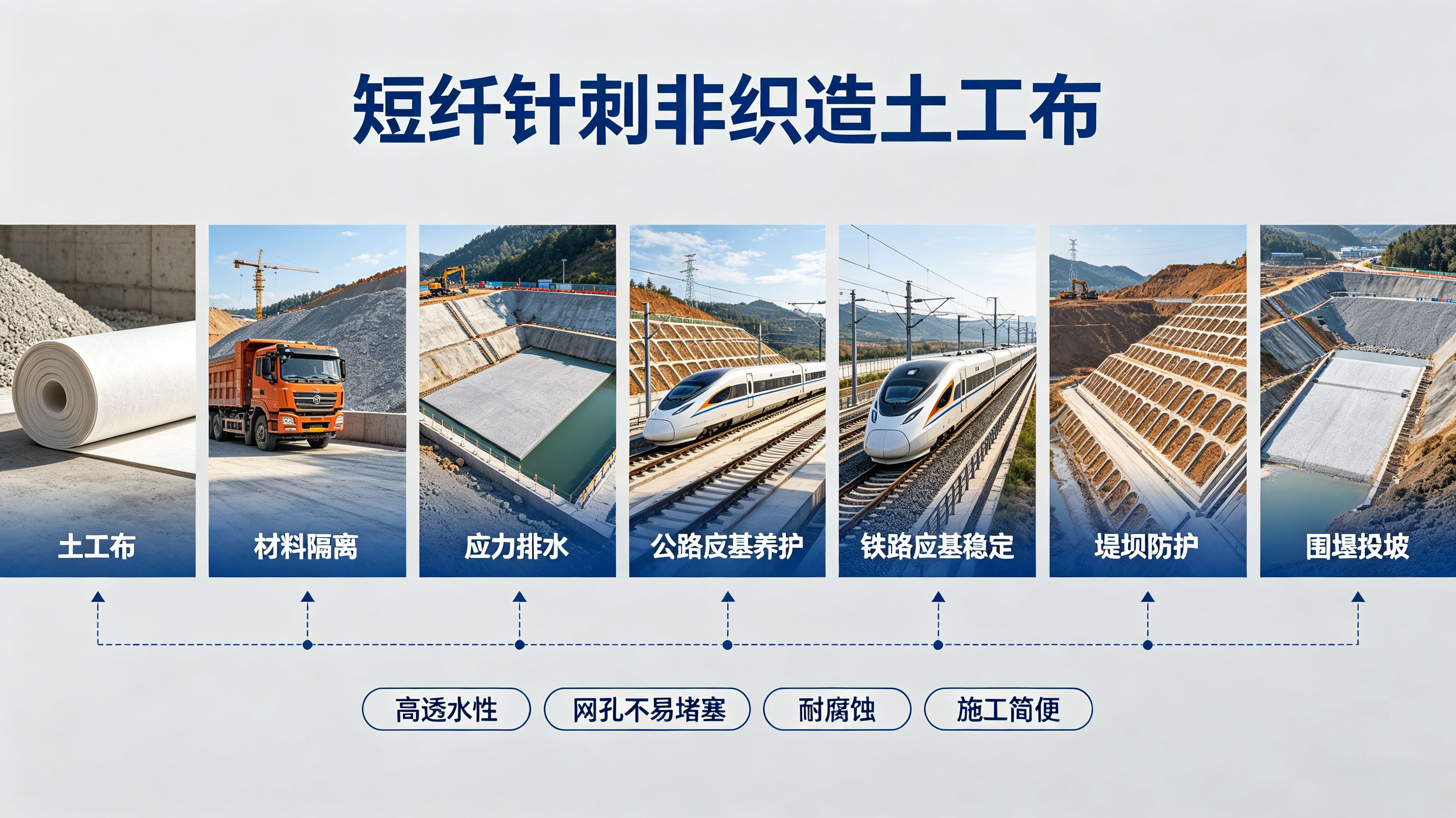 大庆短纤针刺非织造土工布