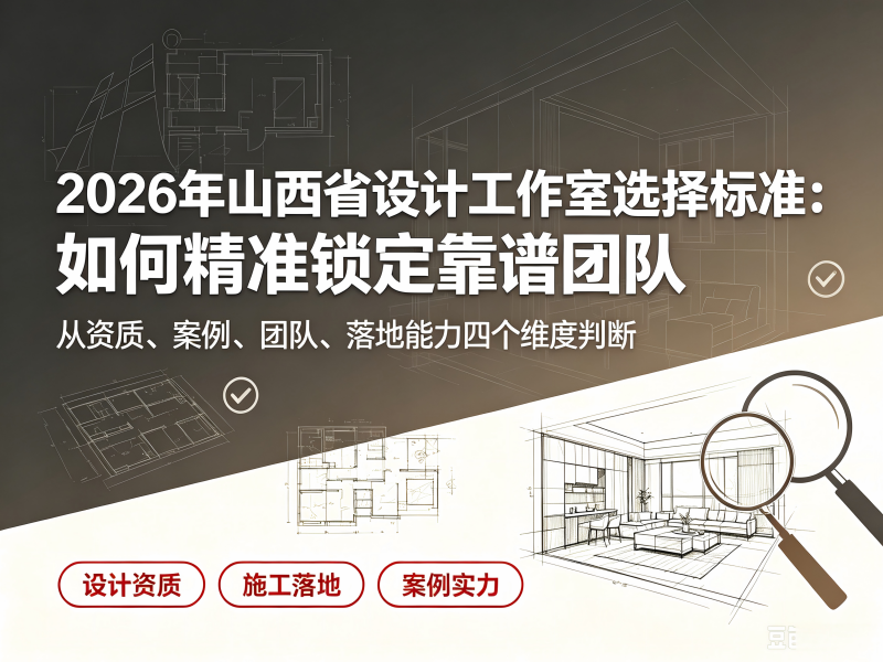 2026年山西省设计工作室选择标准：如何精准锁定靠谱团队