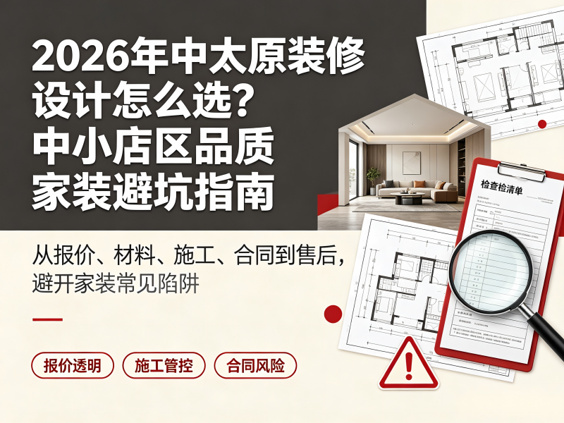 2026年中太原装修设计怎么选？中小店区品质家装避坑指南