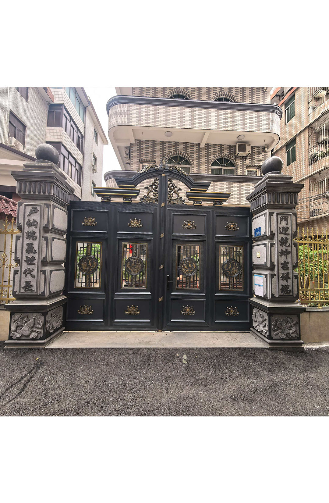 抗台风铝艺庭院门