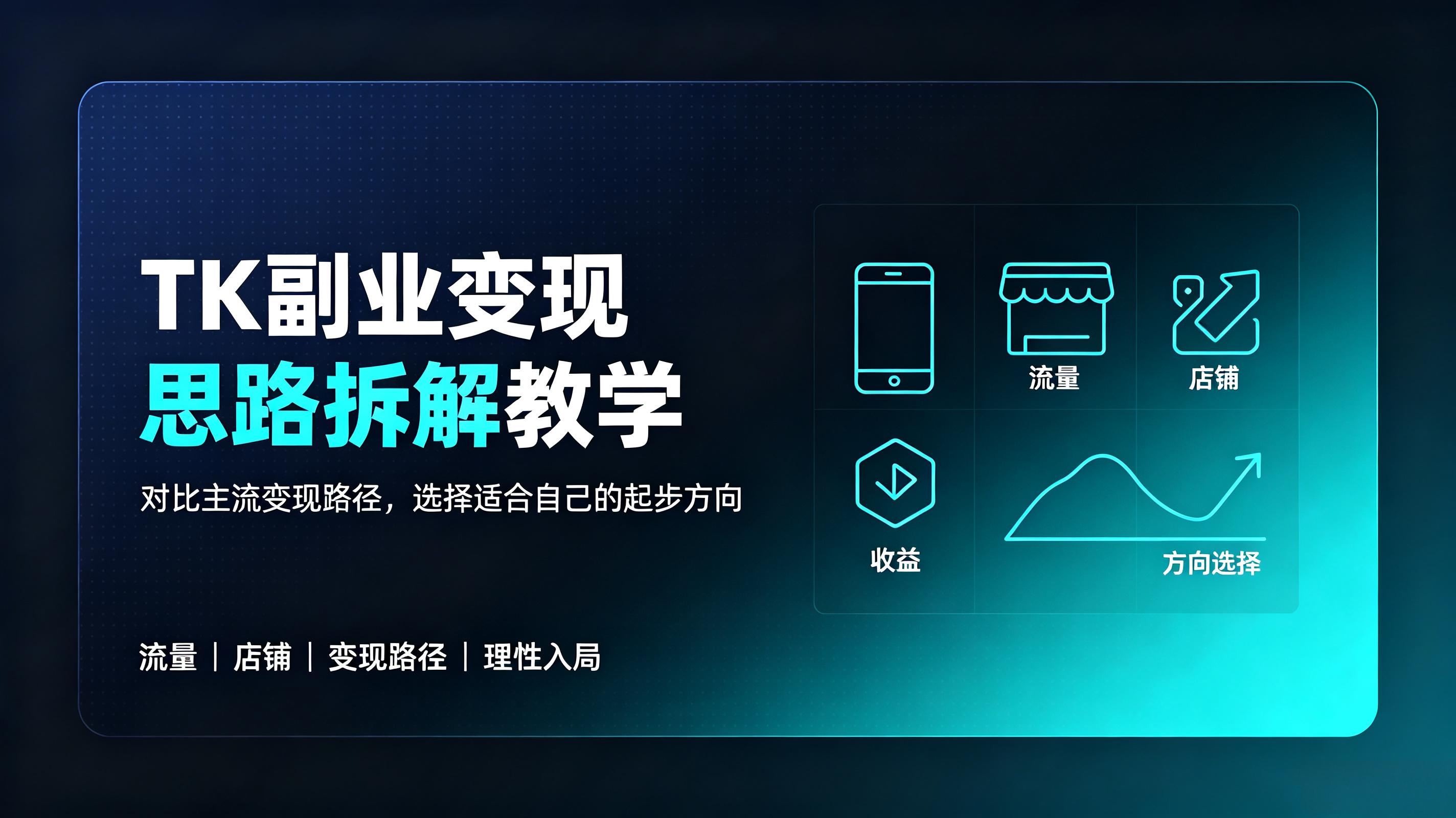 TK 副业变现思路拆解教学