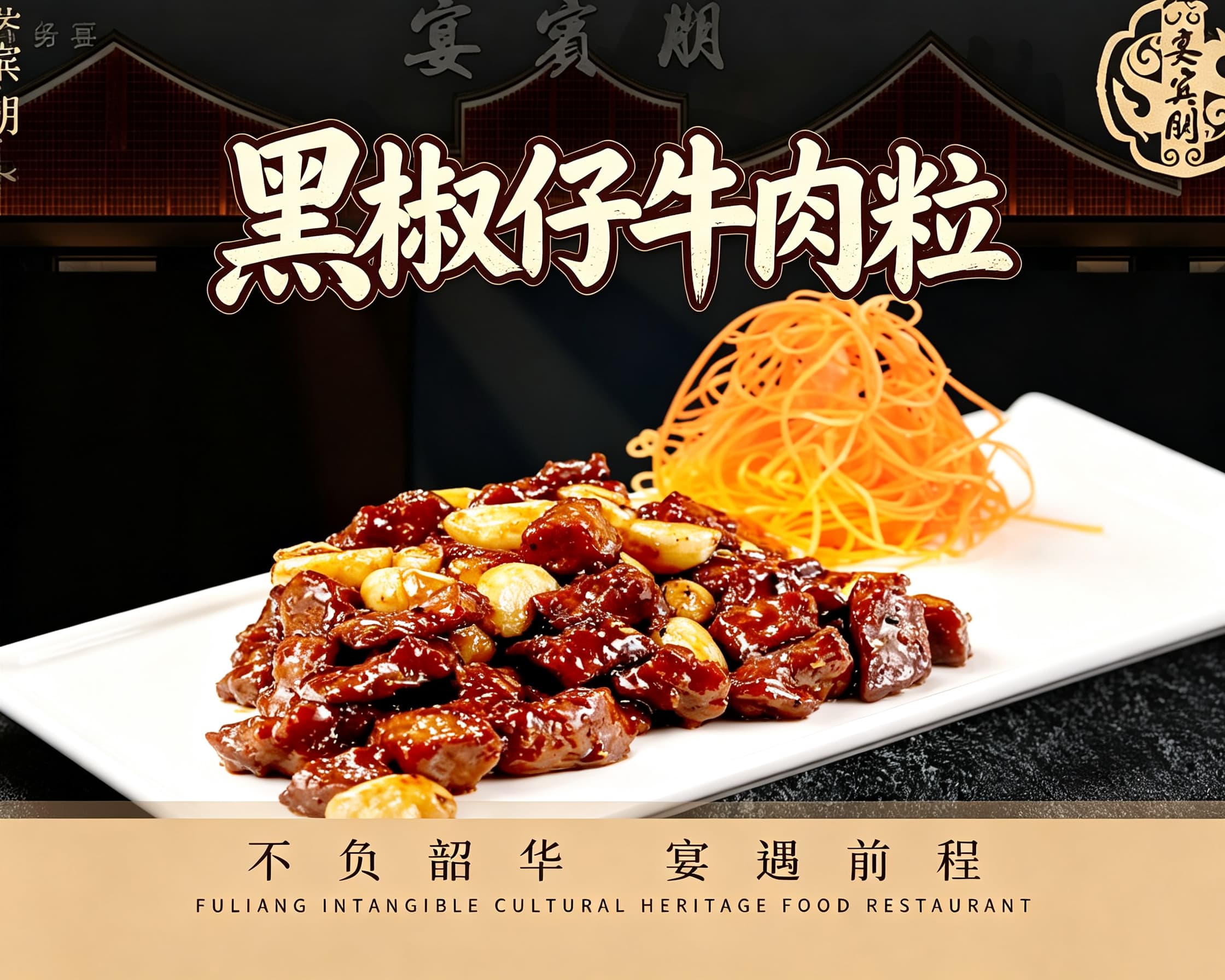 黑椒仔牛肉粒