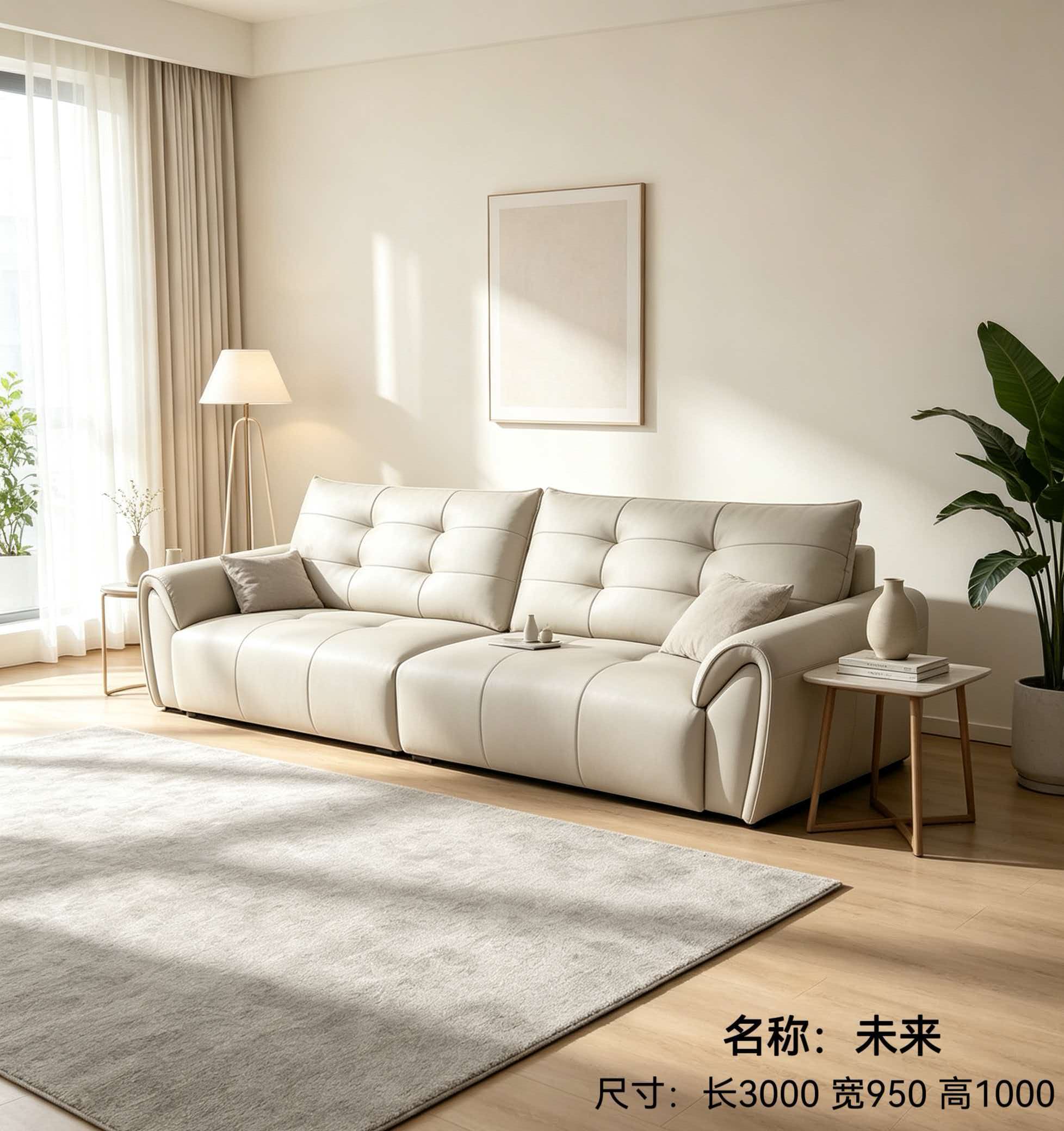 未来轻奢真皮沙发
