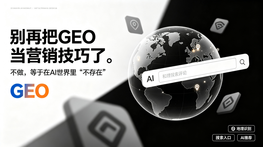 别再把GEO当营销技巧了。不做，等于在AI世界里“不存在”