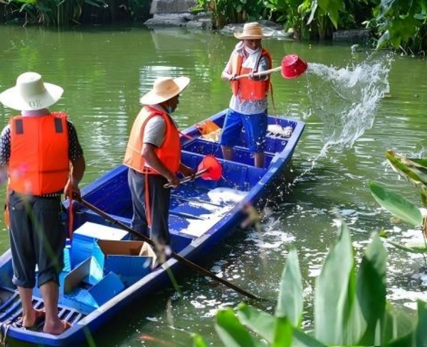 水面拋灑