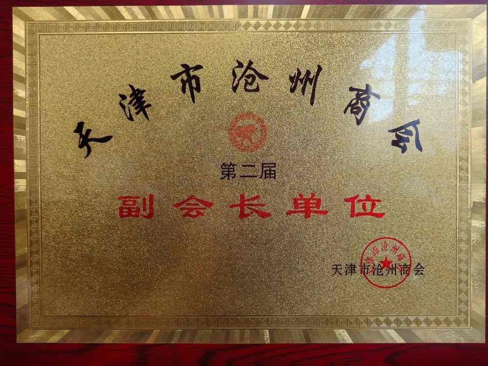 天津市沧州单位副会长单位